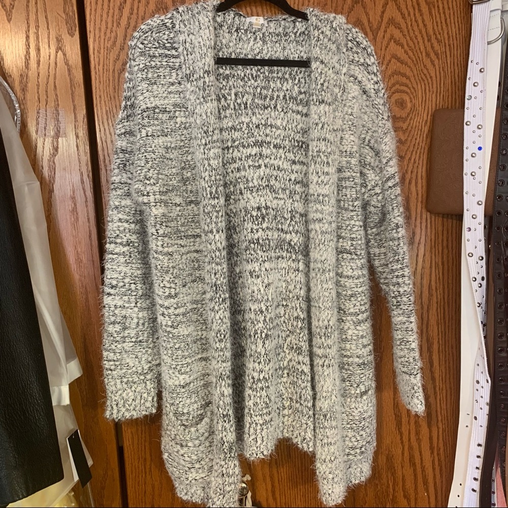 Black & White Long Cardigan